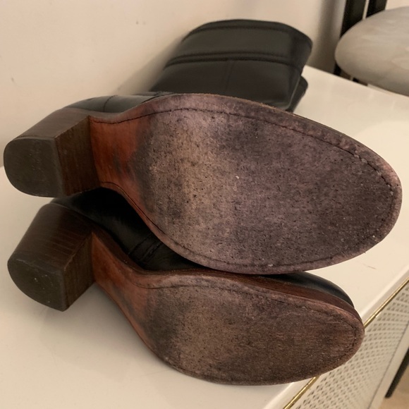 Frye Knee High Tall Black Leather Boot - Picture 6 of 7